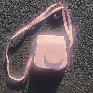Instax Camera Bag Crossbody Magnetic Closure in petal pink